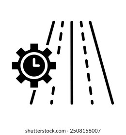 Ilustración vectorial de la línea de iconos de Efficiency Expressway