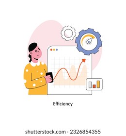 Efficiency Flat Style Design Vector illustration. Stock illustration