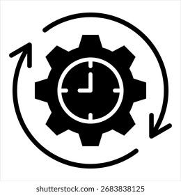 Efficiency Glyph Icon Vector Illustration