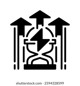 Efficiency Glyph line icon. Universal creative premium symbol. Vector sign icon logo template. Vector illustration