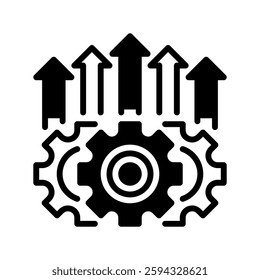 Efficiency Glyph line icon. Universal creative premium symbol. Vector sign icon logo template. Vector illustration
