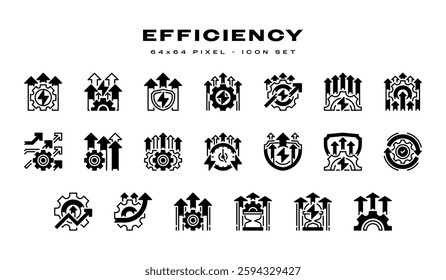 Efficiency Glyph line icon. Universal creative premium symbol. Vector sign icon logo template. Vector illustration