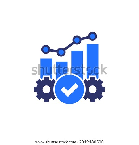 efficiency and growth icon on white