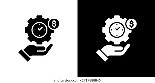 Effizienzsymbol schwarz-weiß gefüllt.