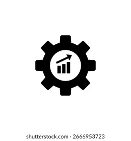 Icono de eficiencia Ilustración simple de Vector de logotipo en blanco y negro para Web y App.. eps
