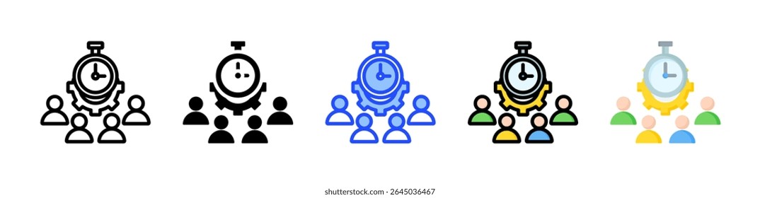 Efficiency Icon Collection With Multiple Styles