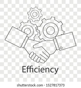 Efficiency icon creative design on transparency background. Line vector illustration use for your project, presentation or mobile app.