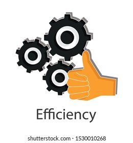 Efficiency icon creative idea design on white background. Flat vector illustration for your project, presentation, web page, brochure, 