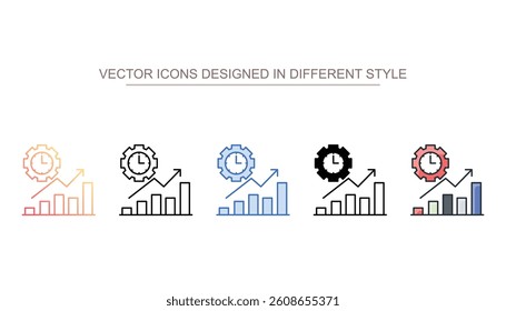 Efficiency icon design with white background stock illustration