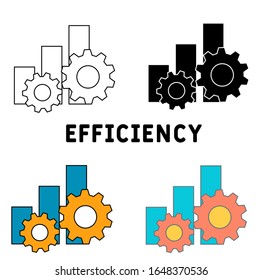 efficiency icon in different style vector illustration. two colored and black efficiency vector icons designed in filled, outline, line and stroke style can be used for web, mobile, ui