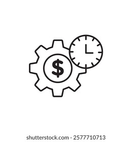Efficiency icon Flat simple outline