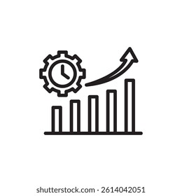 Efficiency icon line art vector