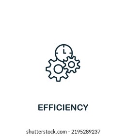 Efficiency icon. Line simple icon for templates, web design and infographics