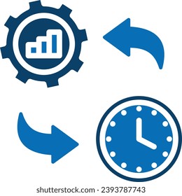 efficiency icon line vector illustration