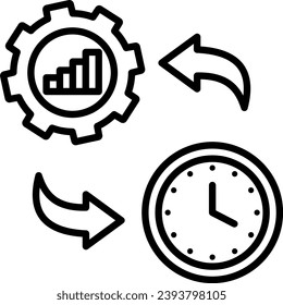 efficiency icon line vector illustration