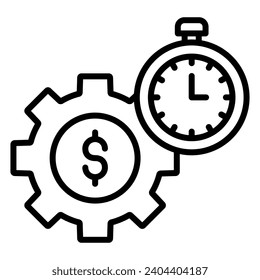 Efficiency Icon line vector illustration
