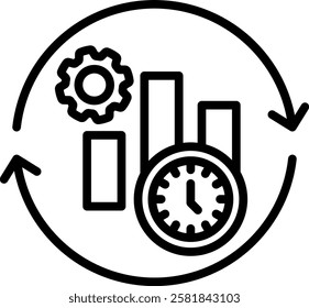 Efficiency Icon Line Vector Illustration