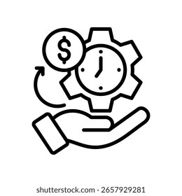 Efficiency Icon Line Vector Illustration