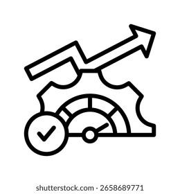 Icono de eficiencia Ilustración vectorial de color lineal