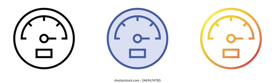 icono de eficiencia. Diseño de estilo de relleno lineal, azul y degradado aislado sobre fondo blanco