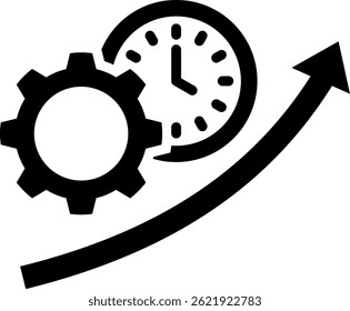 Efficiency Icon Mixed Vector Illustration