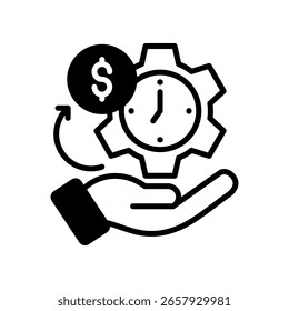 Efficiency Icon Mixed Vector Illustration