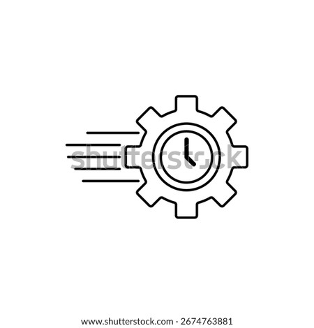 efficiency icon outline editable stroke line drawing eps