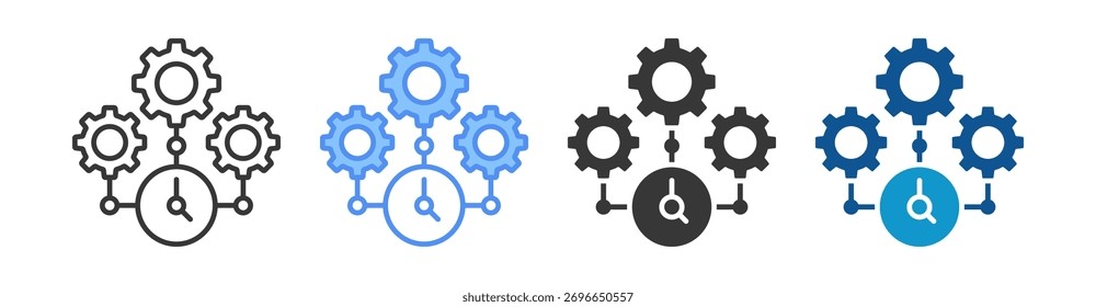 Ícone de Eficiência Definir Coleção de Vários Estilos