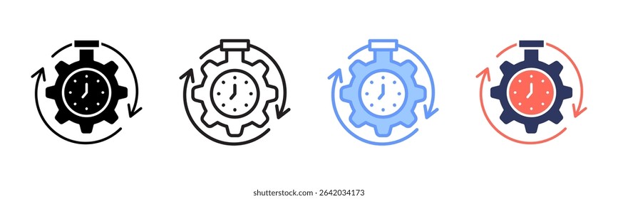 Efficiency icon sheet multiple style collection