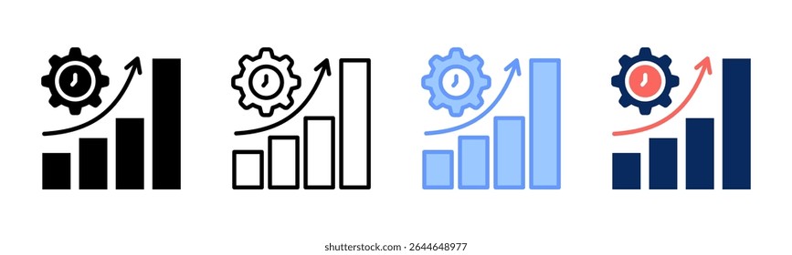 Efficiency icon sheet multiple style collection