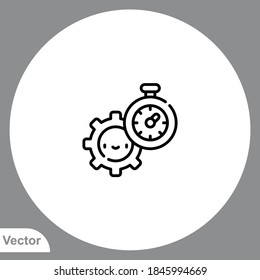 Vector de signo de eficiencia, símbolo, ilustración de logotipo para web y móvil