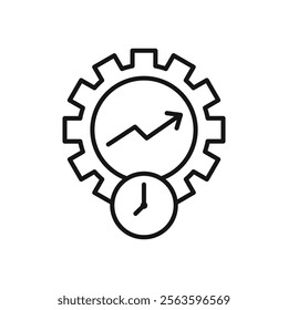 Efficiency icon Simple thin line flat symbol