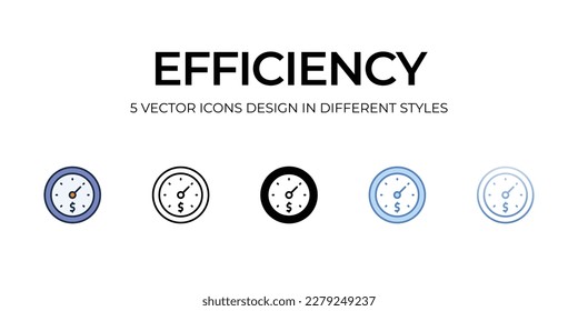 Efficiency icon. Suitable for Web Page, Mobile App, UI, UX and GUI design.