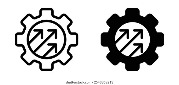 Efficiency icon symbol collection on white background.