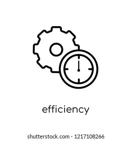 efficiency icon. Trendy modern flat linear vector efficiency icon on white background from thin line collection, outline vector illustration