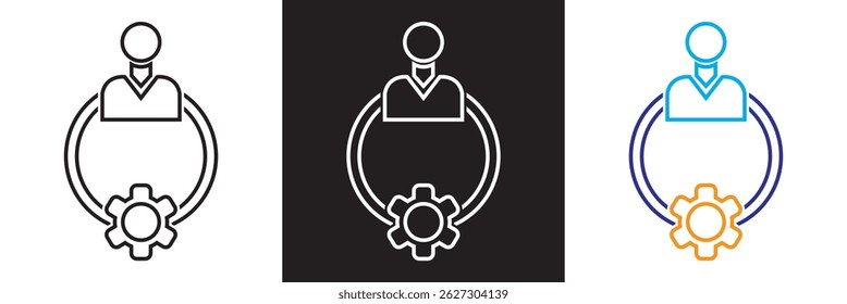 ícone Eficiência. Ilustração vetorial. isolada no plano de fundo branco e preto. EPS 10