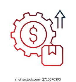 Icono de eficiencia con fondo blanco Vector Ilustración de stock