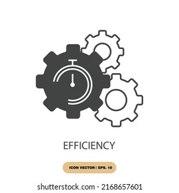efficiency icons  symbol vector elements for infographic web
