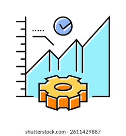 efficiency improvement manufacturing engineer color icon vector. efficiency improvement manufacturing engineer sign. isolated symbol illustration