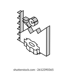 efficiency improvement manufacturing engineer isometric icon vector. efficiency improvement manufacturing engineer sign. isolated symbol illustration