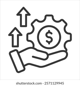 Efficiency Incentive Icon Vector Illustration Outline
