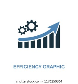 Efficiency increase Graphic icon. Monochrome style design from diagram collection. UI. Pixel perfect simple pictogram efficiency increase graphic icon. Web design, apps, software, print usage.