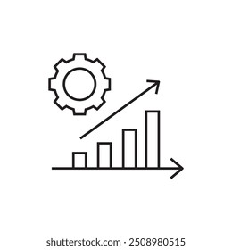 Design de ícone de aumento de eficiência, isolado no fundo branco, ilustração vetorial