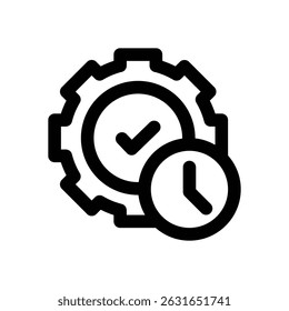 ícone da linha de eficiência. Ícone de vetor limpo e minimalista para sites, aplicativos móveis, apresentações e logotipos. Totalmente dimensionável e personalizável para qualquer projeto.