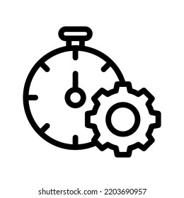 gráfico vectorial de icono de línea de eficiencia