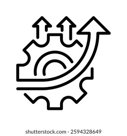 Efficiency line icon. Universal creative premium symbol. Vector sign icon logo template. Vector illustration