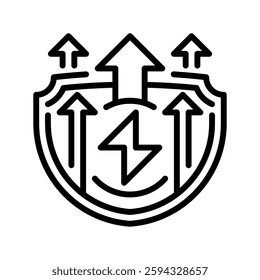 Efficiency line icon. Universal creative premium symbol. Vector sign icon logo template. Vector illustration