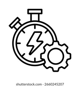 Ilustración vectorial de icono de línea de eficiencia