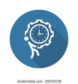 Efficiency Management Icon. Business Concept. Flat Design. Isolated Illustration.