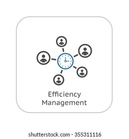 Efficiency Management Icon. Business Concept. Flat Design. Isolated Illustration.